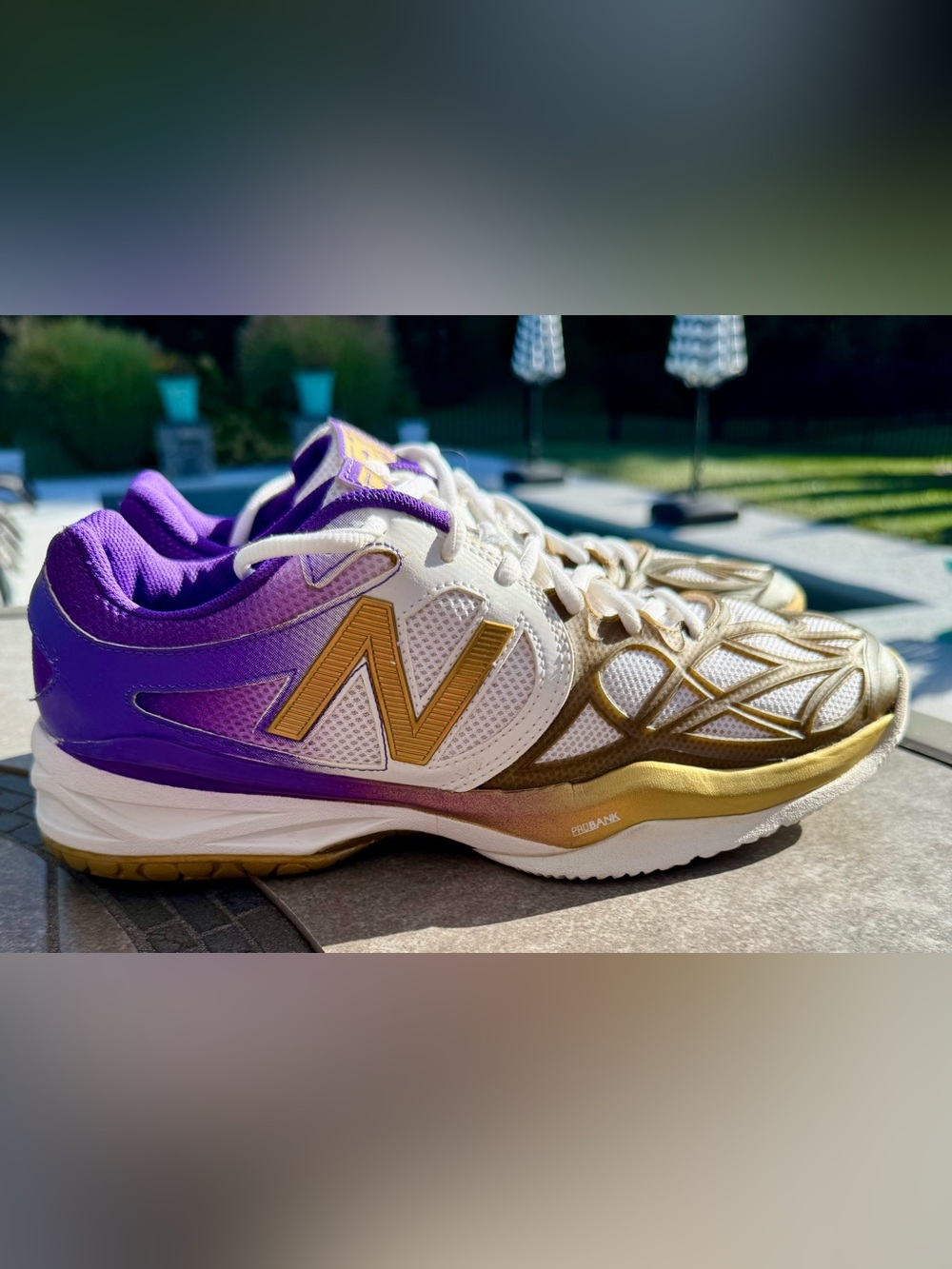 NWOT! New Balance Women’s Purple, White & Gold Athletic Sneakers